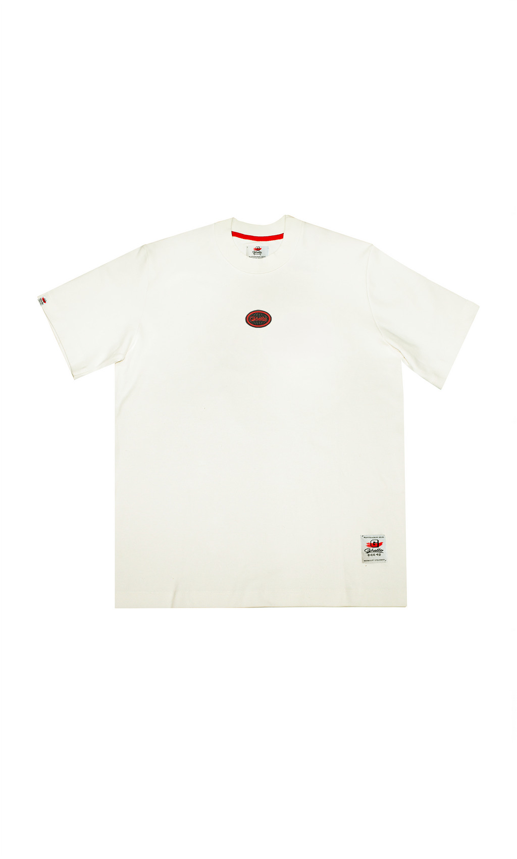 Camiseta Aplique Crema