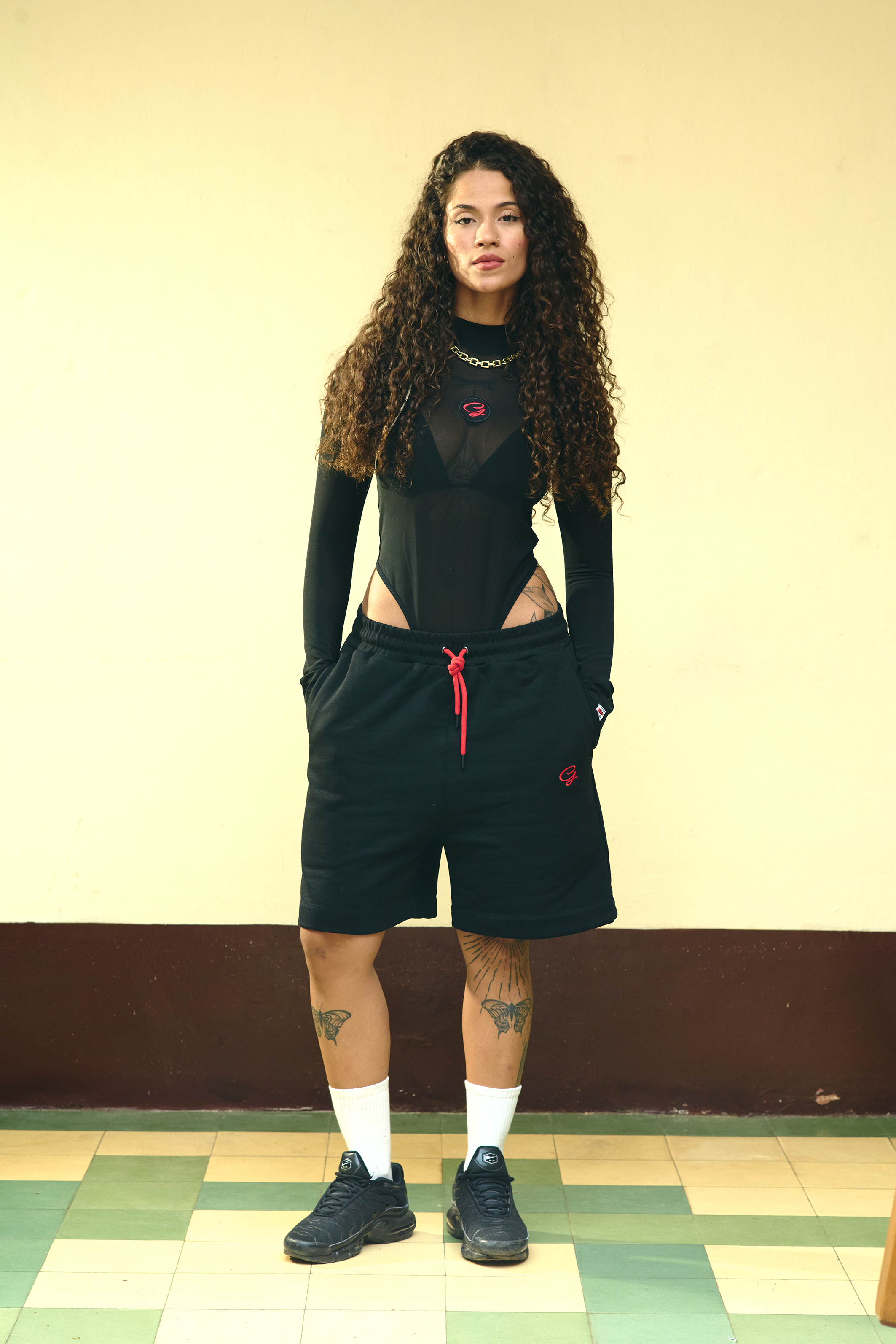 Body Malla Fino Negro