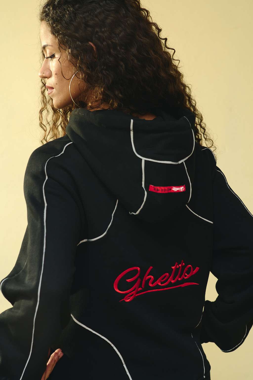 Hoodie Negro Reflectivo