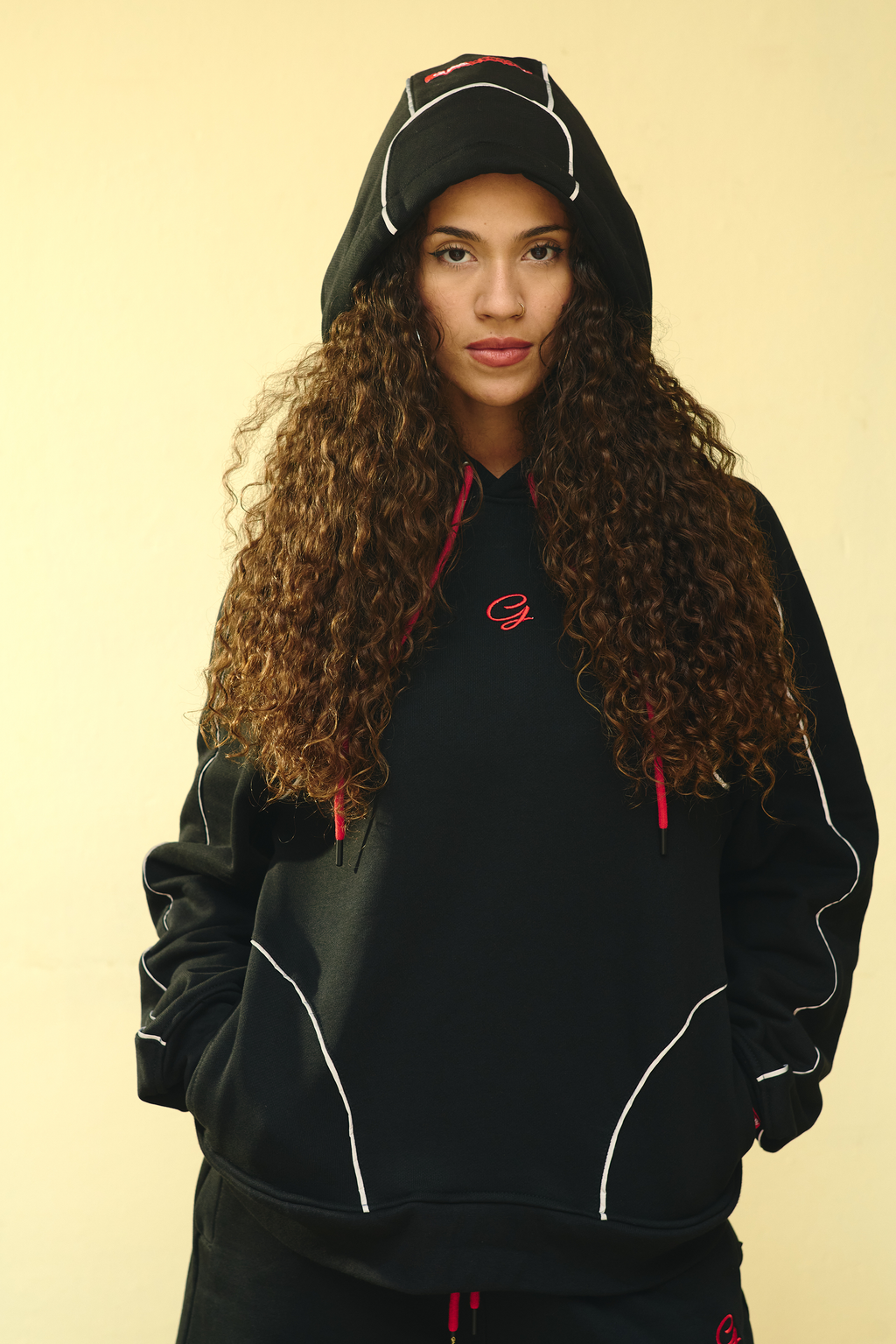 Hoodie Negro Reflectivo