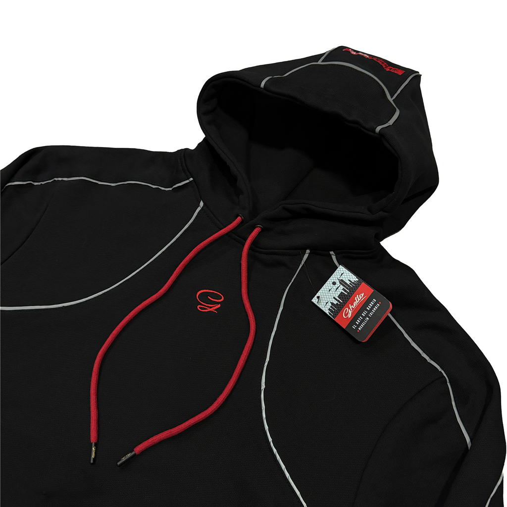 Hoodie Negro Reflectivo