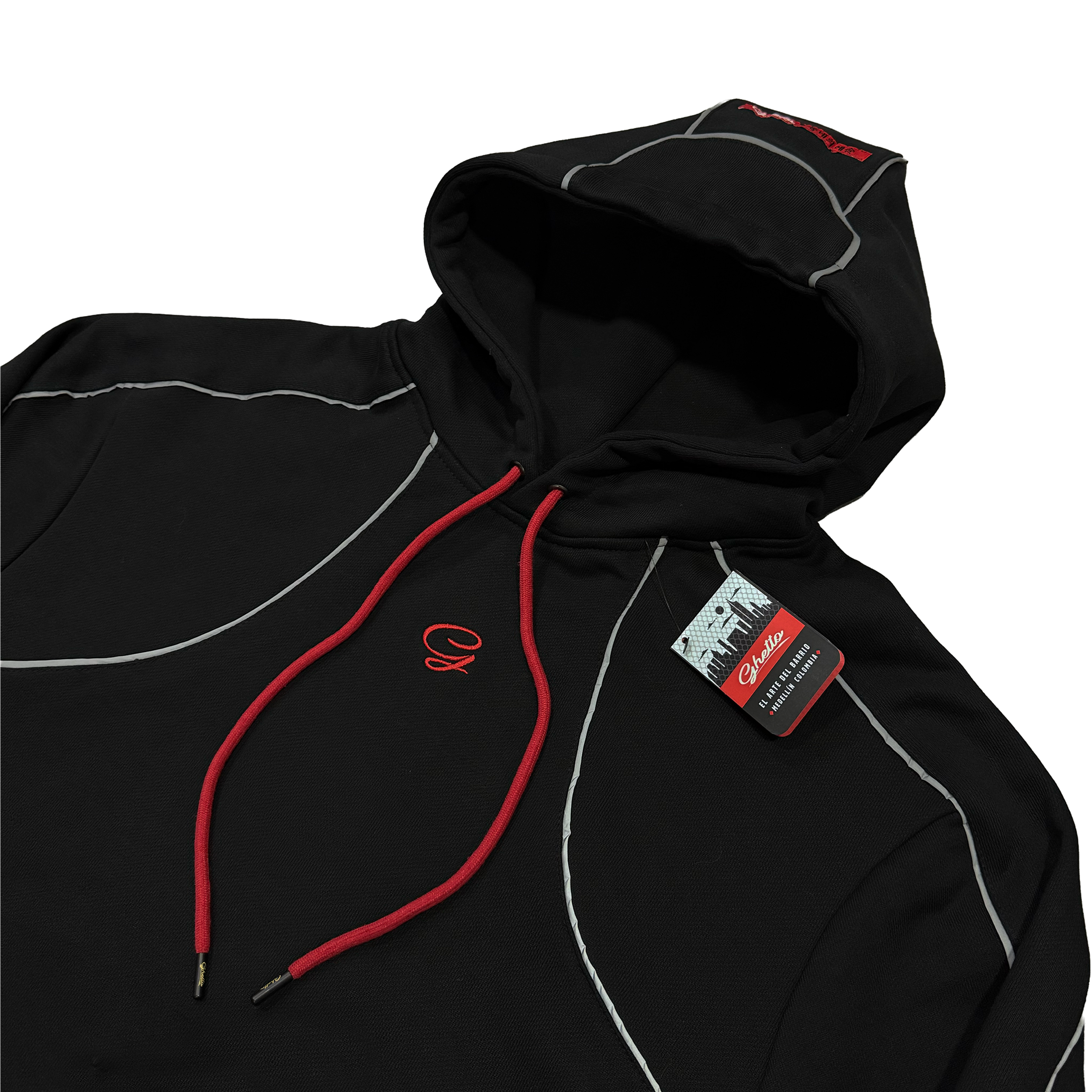 Hoodie Negro Reflectivo