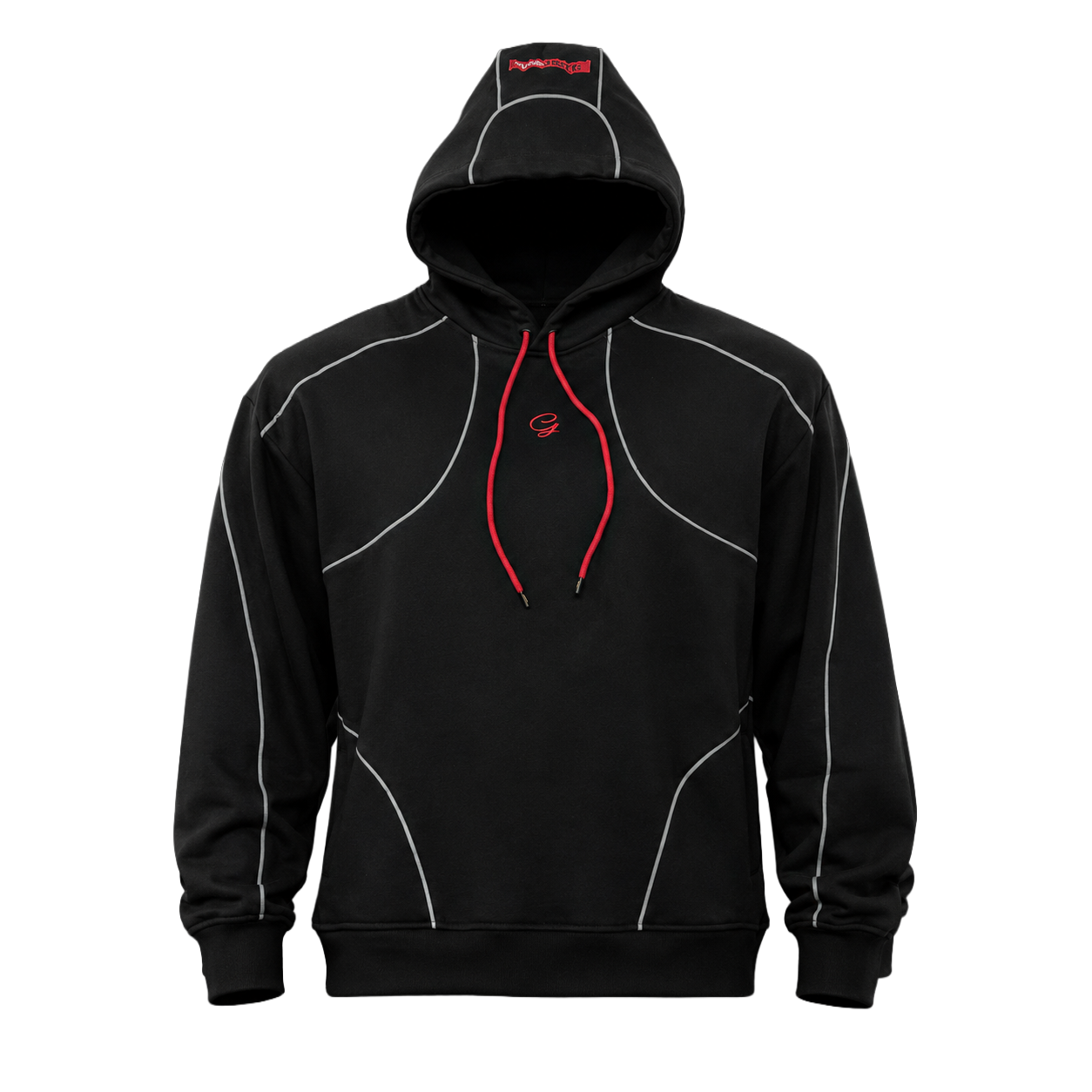 Hoodie Negro Reflectivo