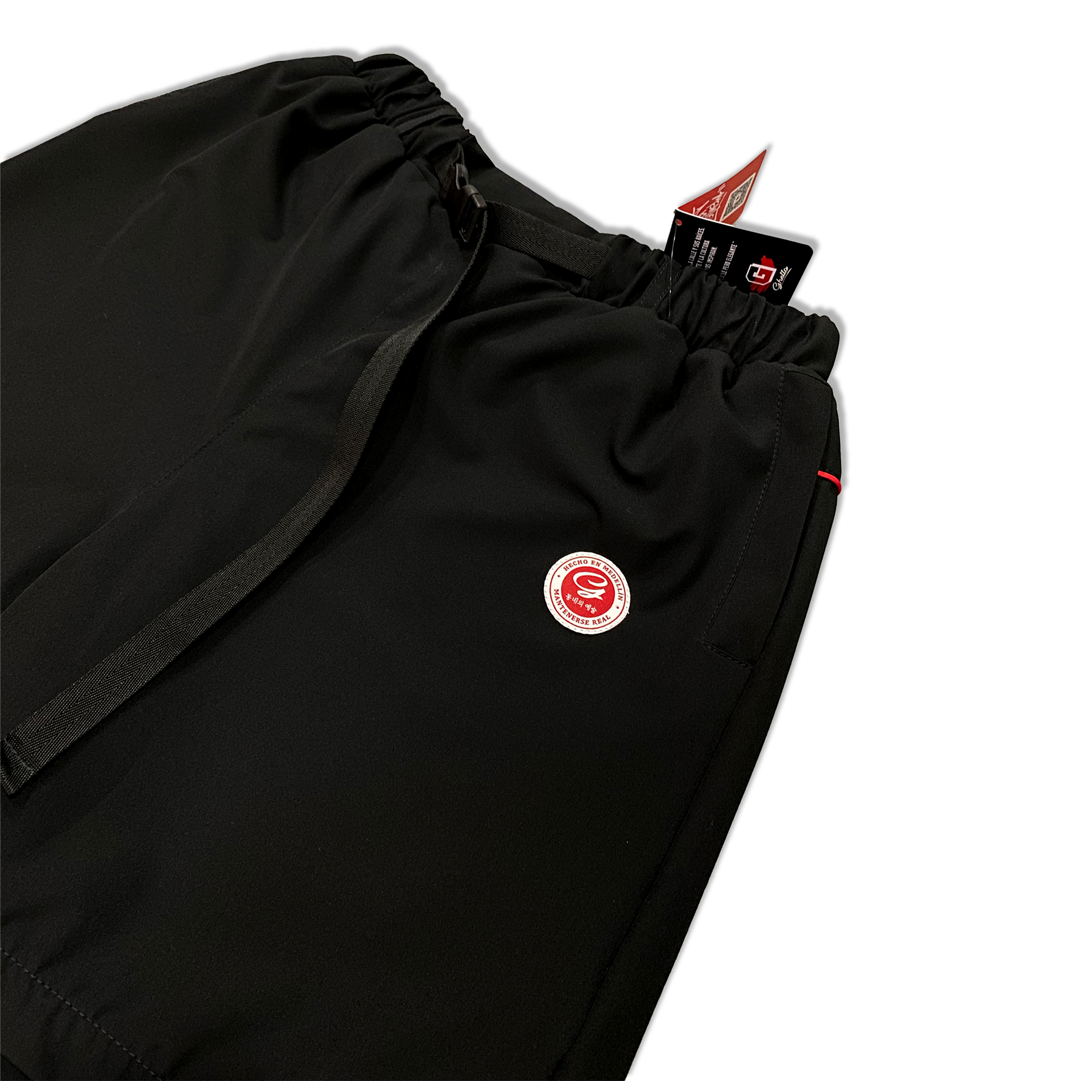 Pantaloneta Negra Con Cinturón