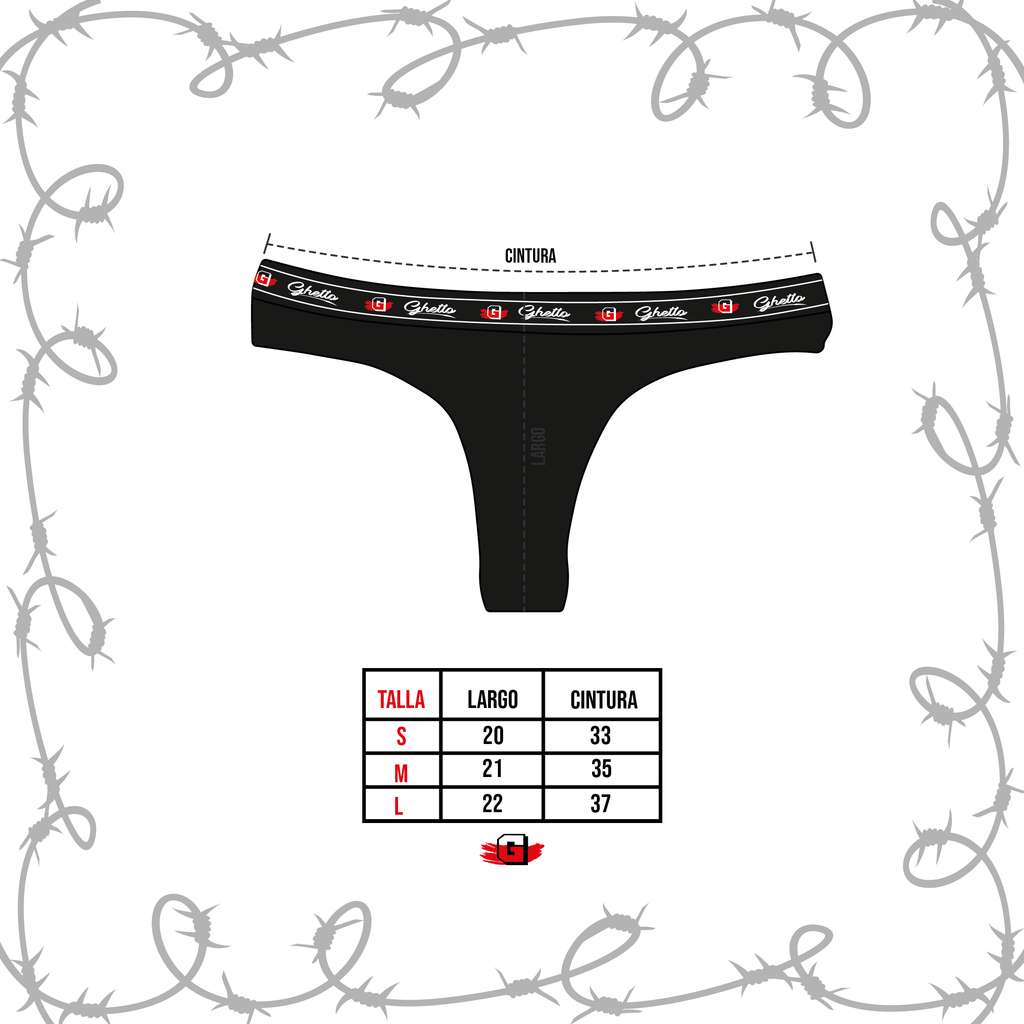Panty Algodón G Negra