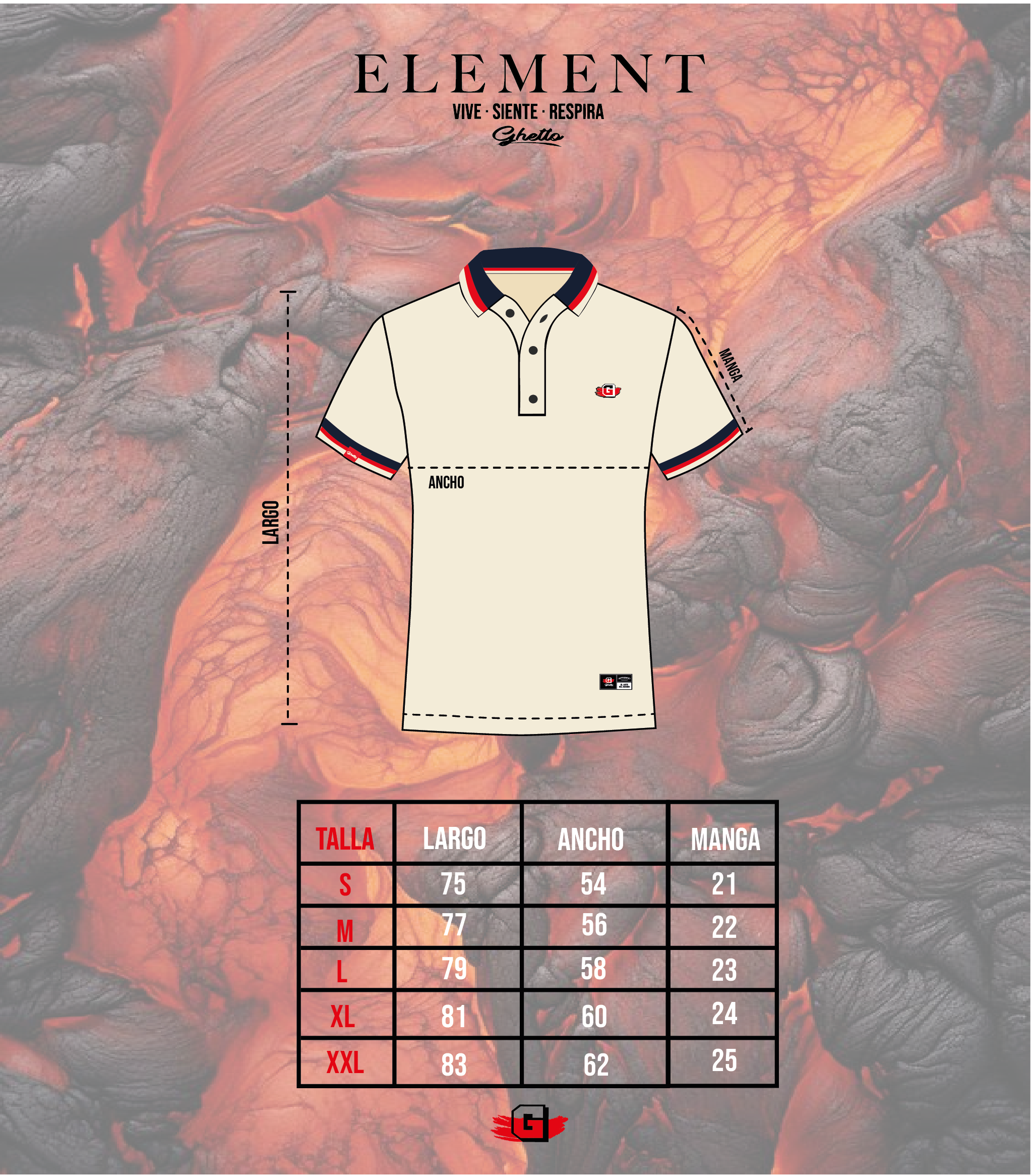 Camiseta Polo Clásica BN - Element