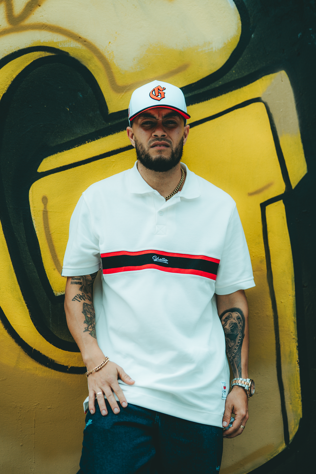 Camiseta Polo Banda Crema