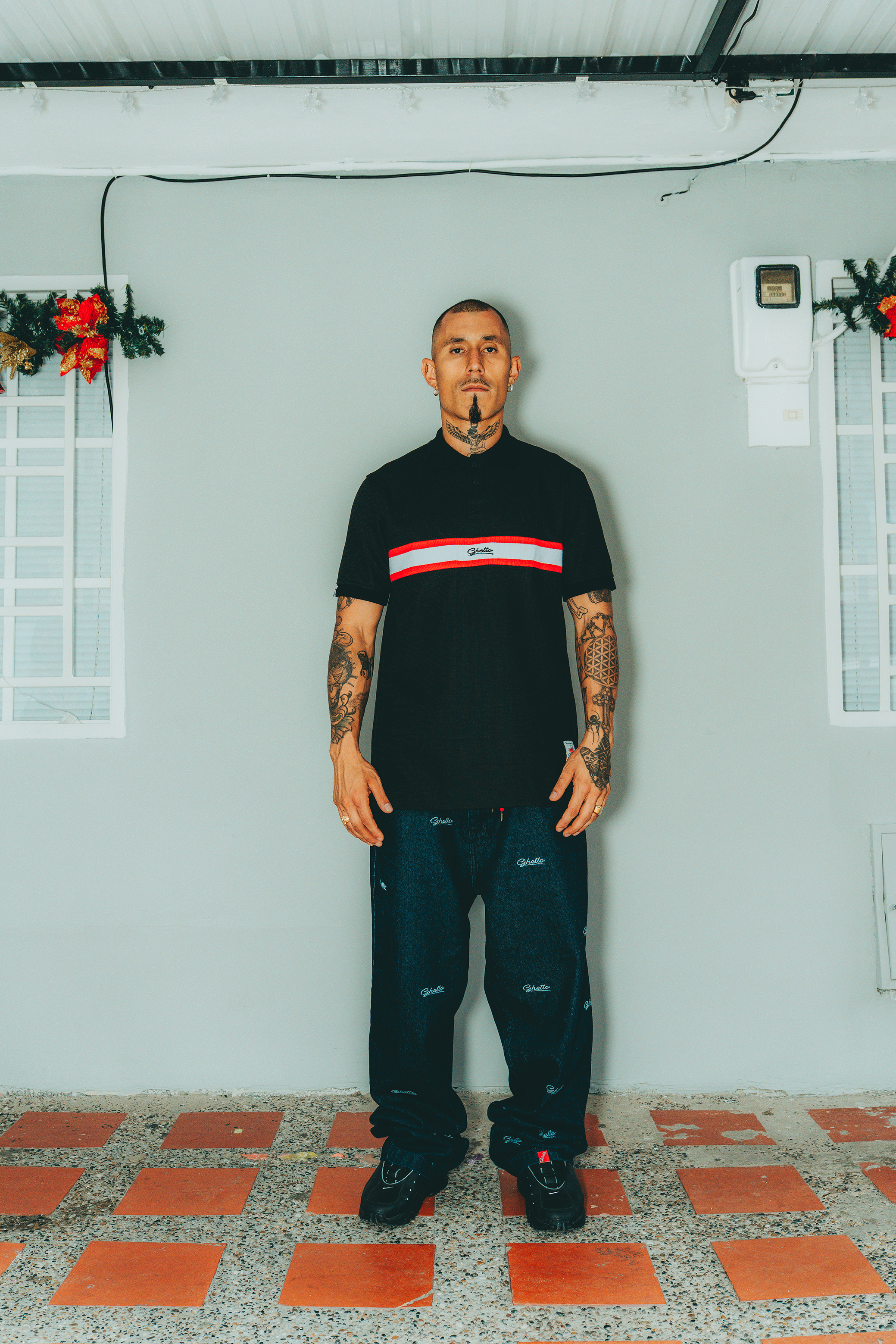 Camiseta Polo Banda Negra