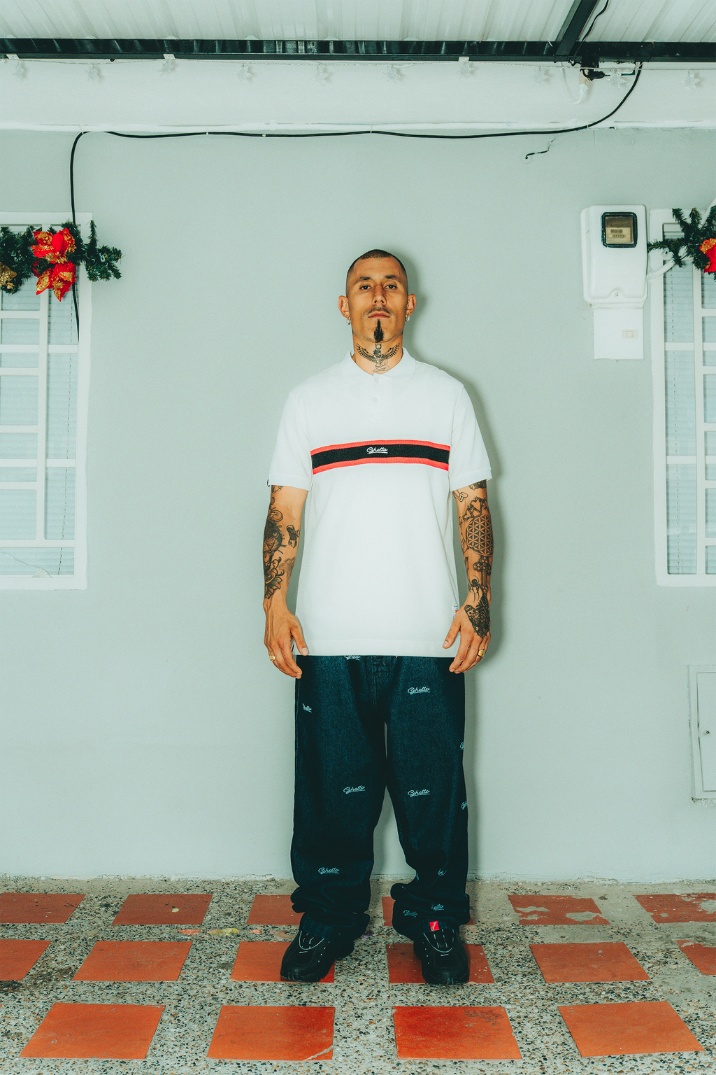 Camiseta Polo Banda Crema