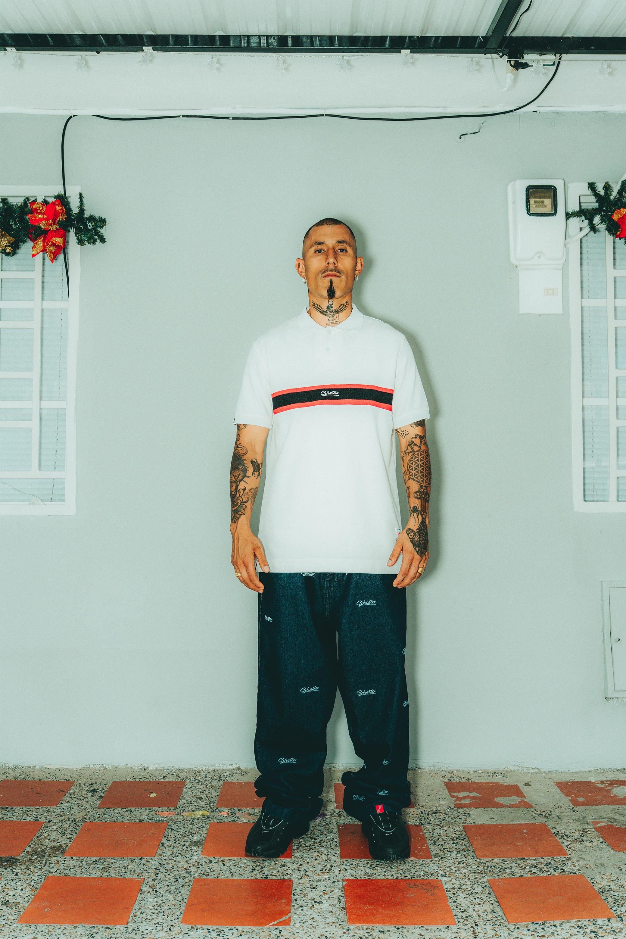 Camiseta Polo Banda Crema