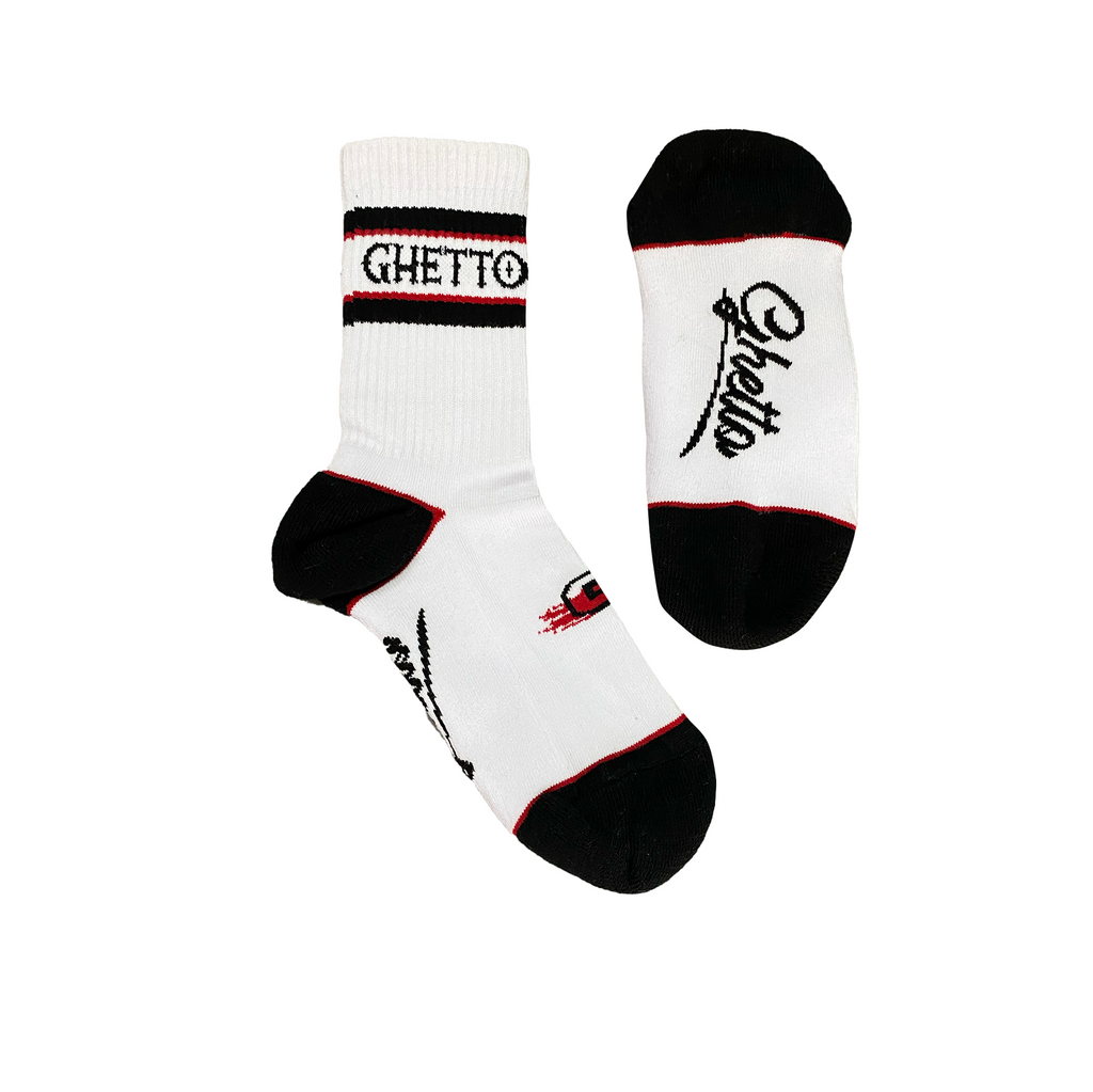 Medias Blancas Letra Ghetto