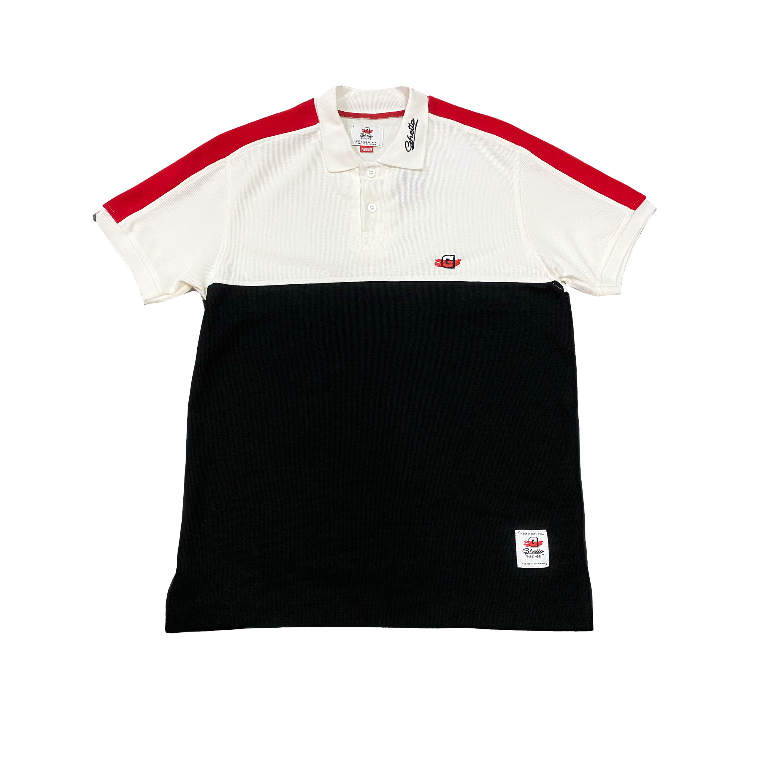 Camiseta Polo Bloques Crema