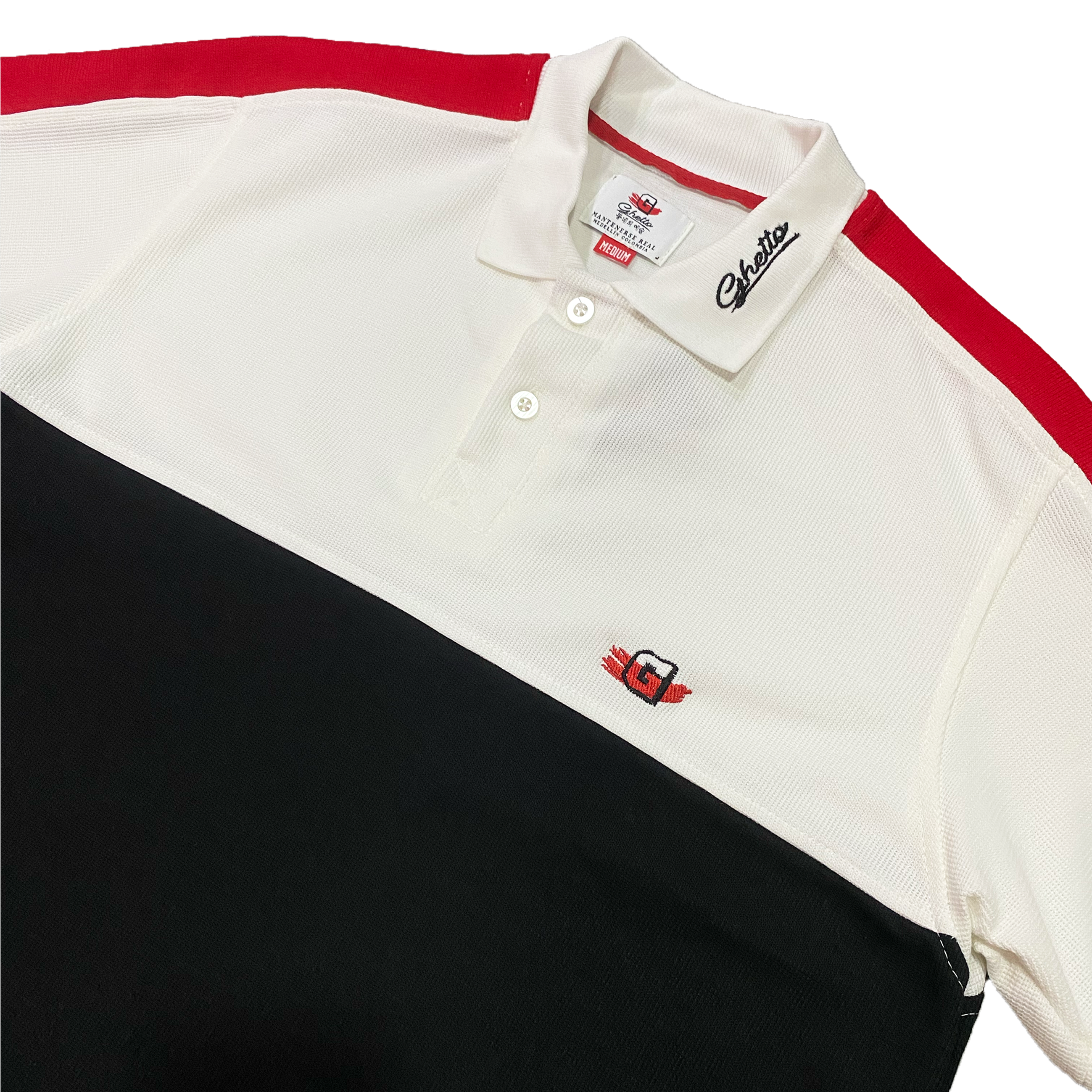Camiseta Polo Bloques Crema