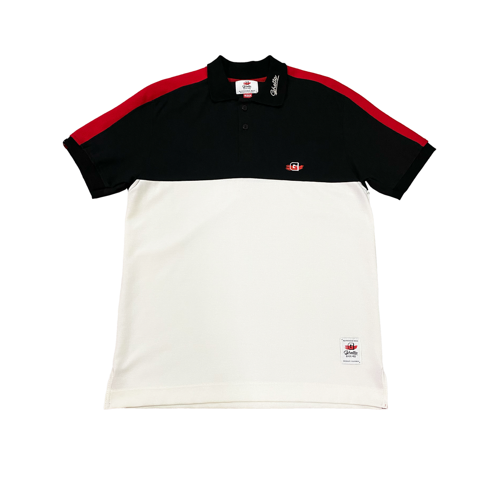 Camiseta Polo Bloques Negra